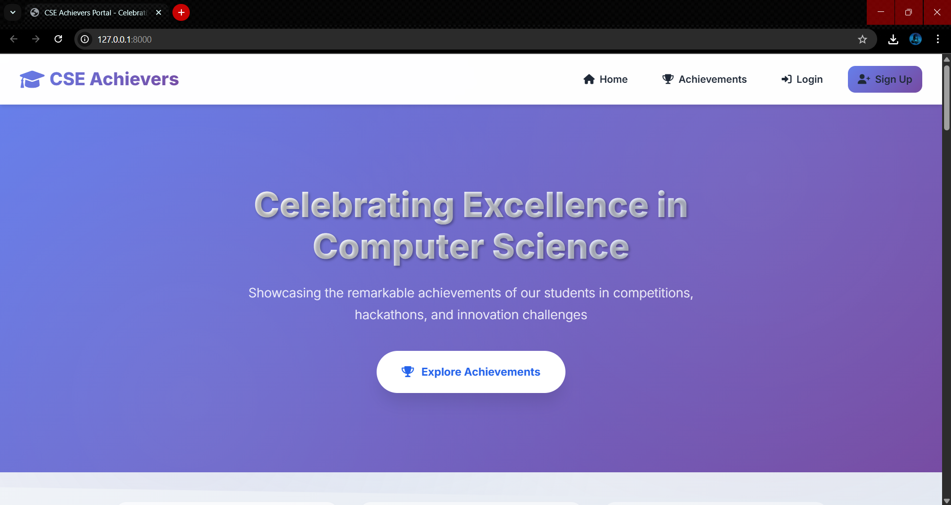 Student Achievements Management System